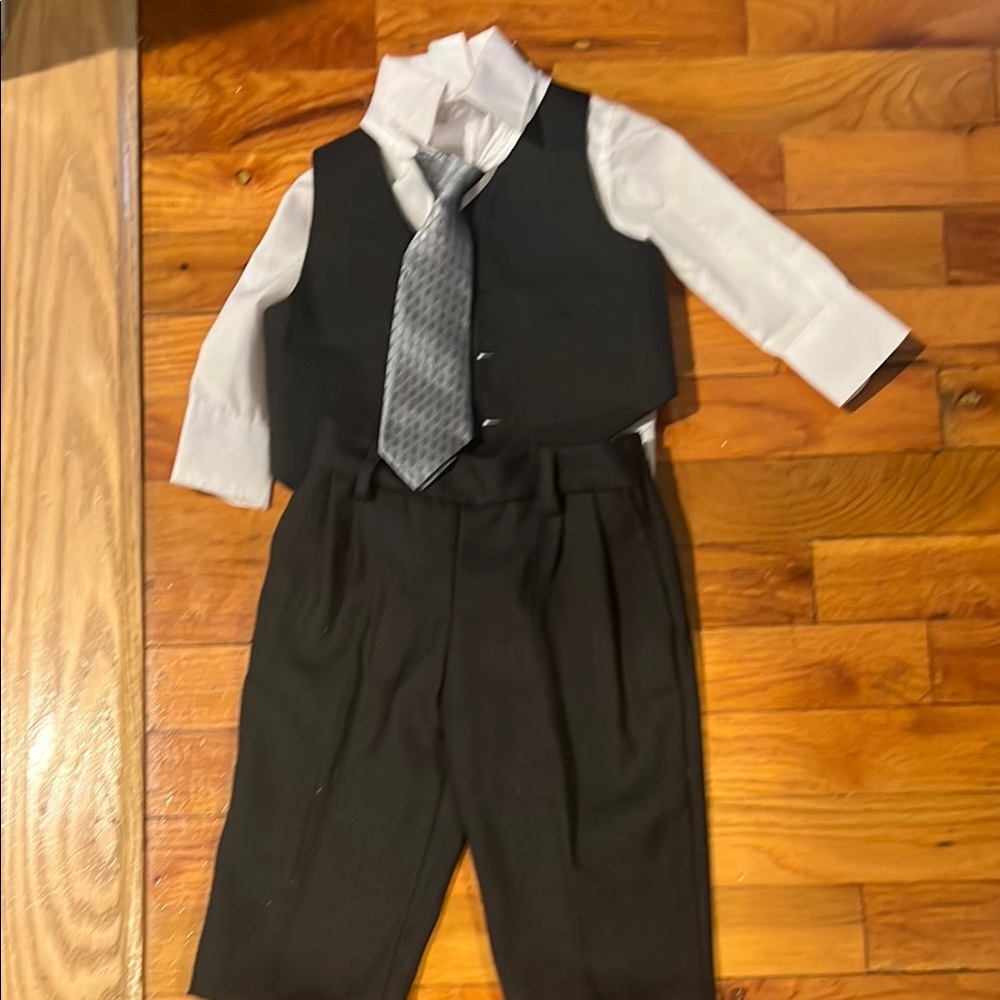 Toddler 4 piece Kids Black Formal Matching Set